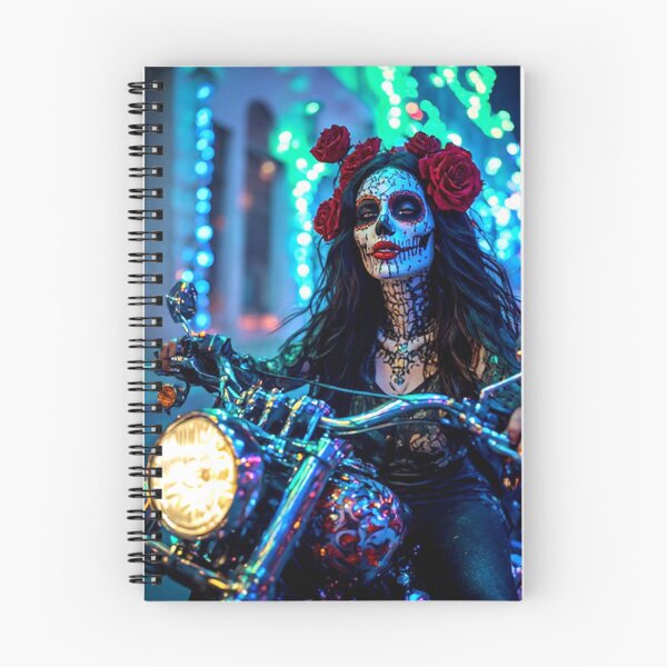 Item preview, Sugar Skull Biker Lady designed and sold by TheDarkWardrobe.
