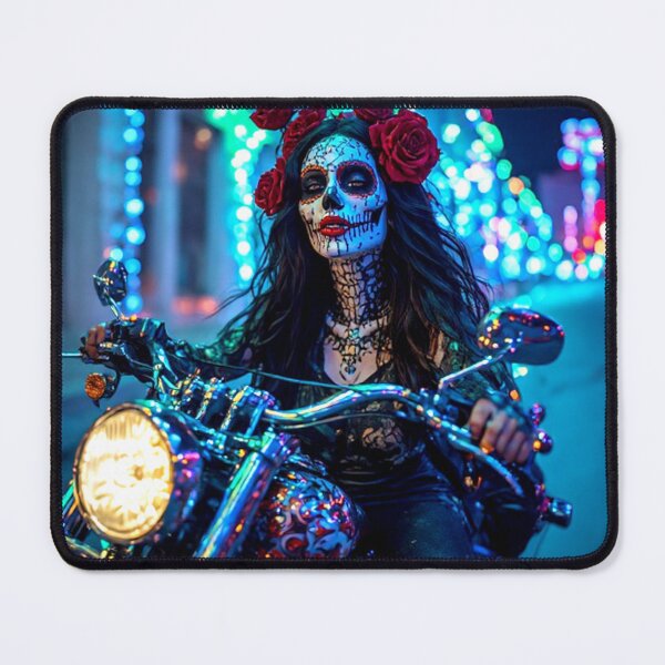 Item preview, Sugar Skull Biker Lady designed and sold by TheDarkWardrobe.
