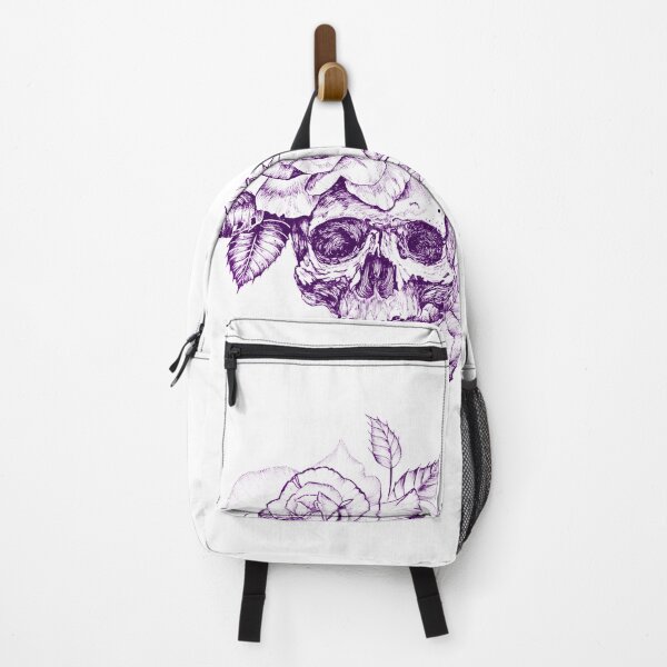 Item preview, Elegant Sketch Human Skull And Blooming Roses designed and sold by MarisolStanton.