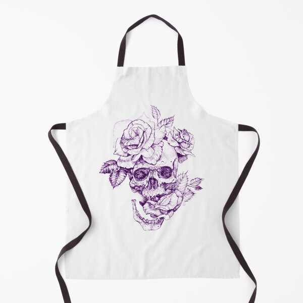 Item preview, Elegant Sketch Human Skull And Blooming Roses designed and sold by MarisolStanton.