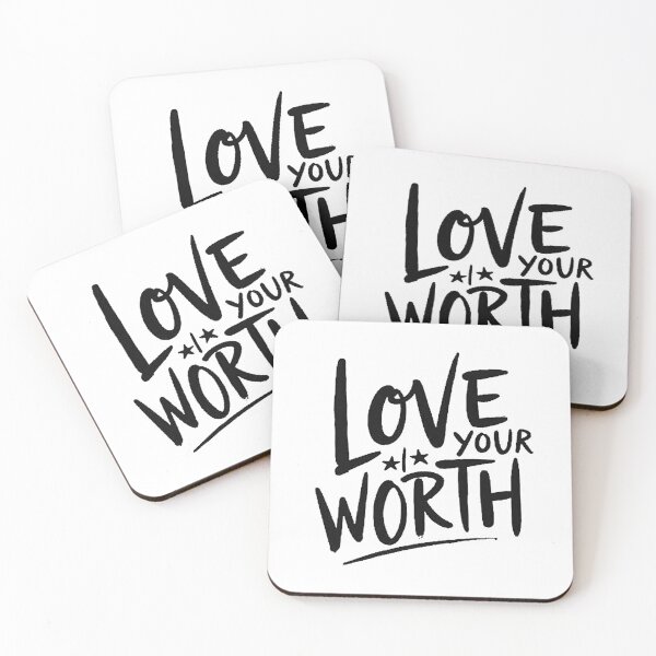 Item preview, Love Your Worth Hand Lettering Tattoo Flash Design designed and sold by Qubivibe.