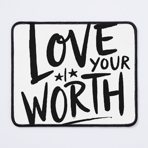 Item preview, Love Your Worth Hand Lettering Tattoo Flash Design designed and sold by Qubivibe.