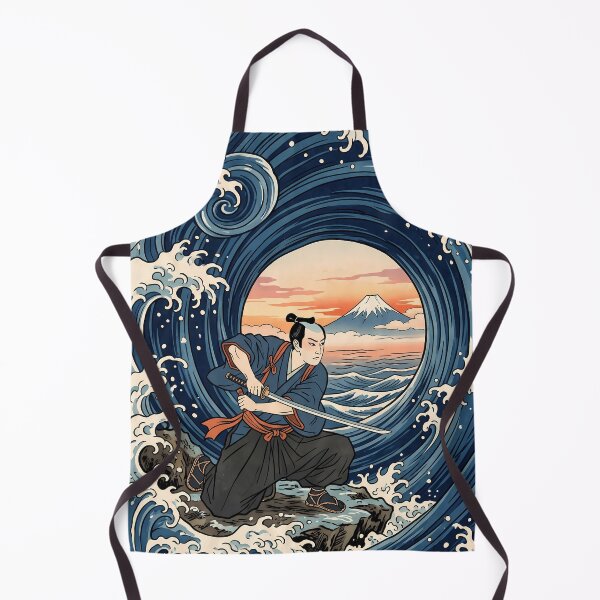 Item preview, Samurai Warrior Amid Great Wave and Mount Fuji designed and sold by TokyoUkiyoHouse.
