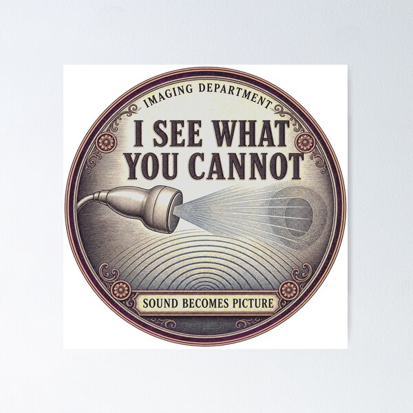 Item preview, I See What You Cannot Sonography Imaging Medallion designed and sold by BoosterShop.