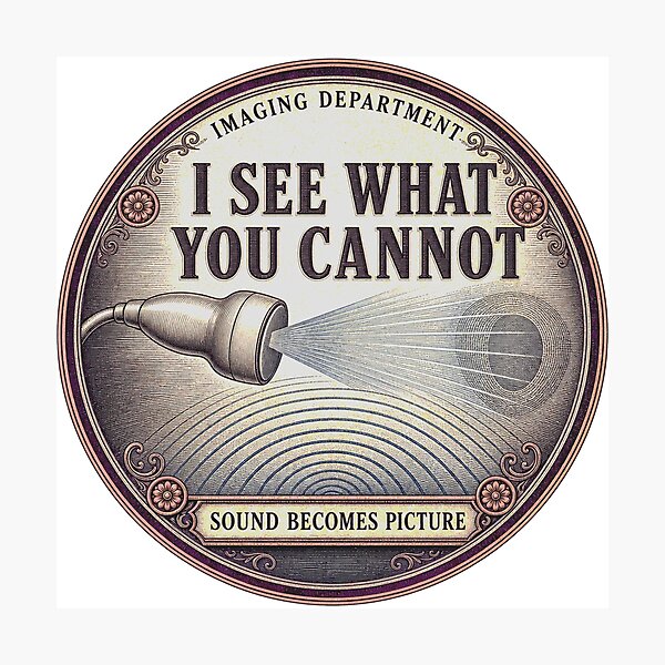 Item preview, I See What You Cannot Sonography Imaging Medallion designed and sold by BoosterShop.