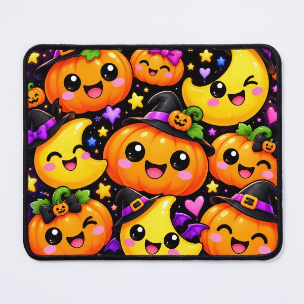 Item preview, Cute Halloween Pumpkins & Moons – Kawaii Spooky Night Design designed and sold by IMuDesigner.