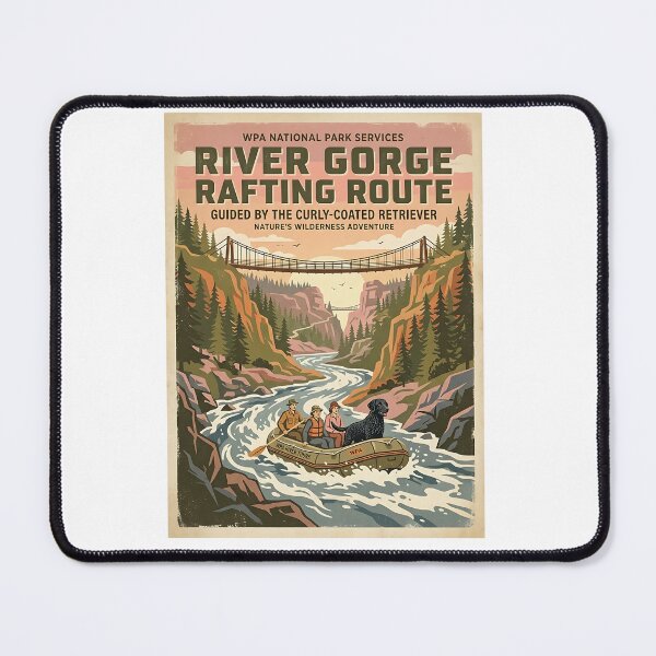 Item preview, Curly-Coated River Rafter designed and sold by PictoVibe.