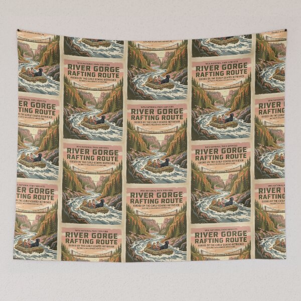 Item preview, Curly-Coated River Rafter designed and sold by PictoVibe.