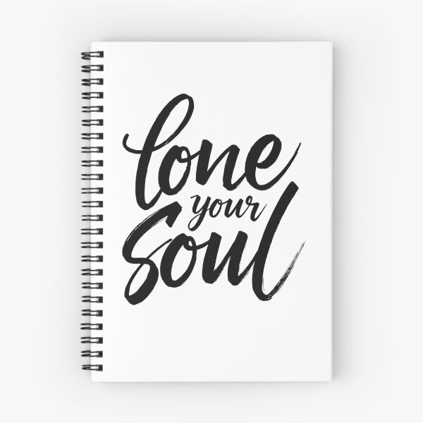 Item preview, LOVE YOUR SOUL - Bold Black Ink Hand Lettering designed and sold by Qubivibe.