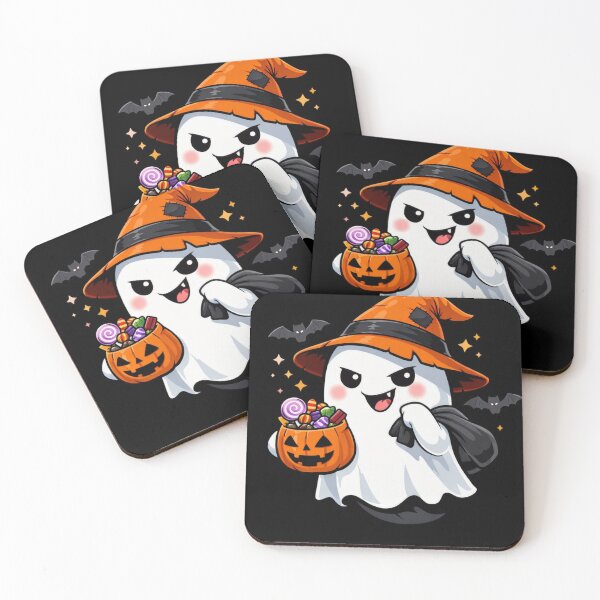 Item preview, Trick‑or‑Treat Ghost – Cute Halloween Candy Art designed and sold by aliyehc.