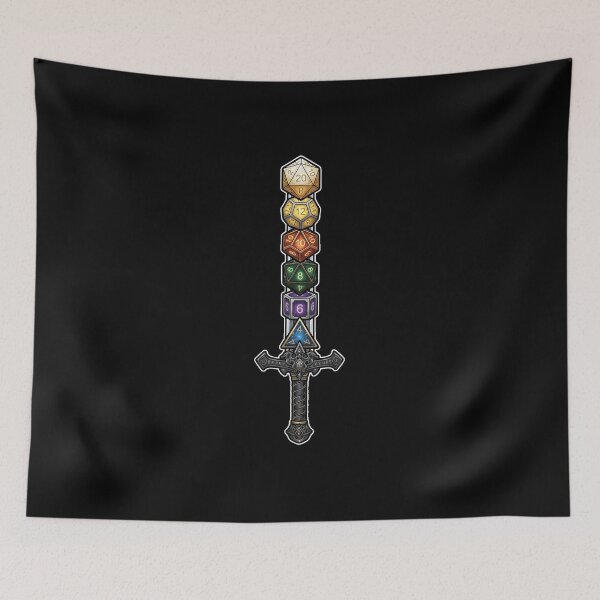 Item preview, Fantasy RPG Polyhedral Dice Sword - Tabletop Gamer Gift Art designed and sold by DuckOddity.