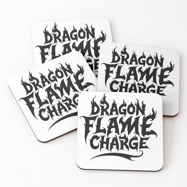 Item preview, DRAGON FLAME CHARGE - Bold Black Ink Typography designed and sold by Qubivibe.