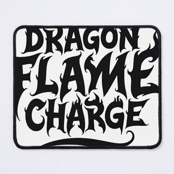 Item preview, DRAGON FLAME CHARGE - Bold Black Ink Typography designed and sold by Qubivibe.