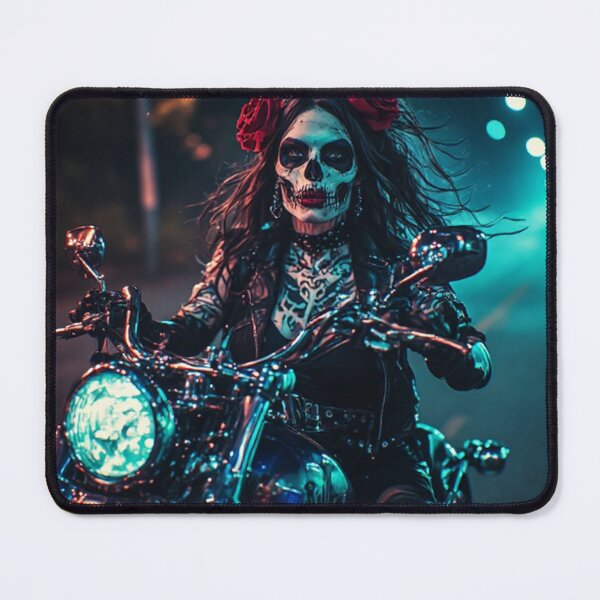 Item preview, Sugar Skull Biker Lady designed and sold by TheDarkWardrobe.