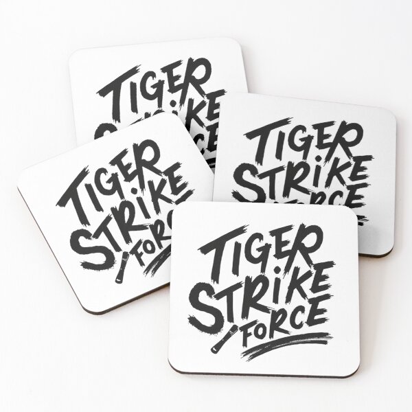 Item preview, TIGER STRIKE FORCE - Bold Black Ink Hand Lettering Design designed and sold by Qubivibe.