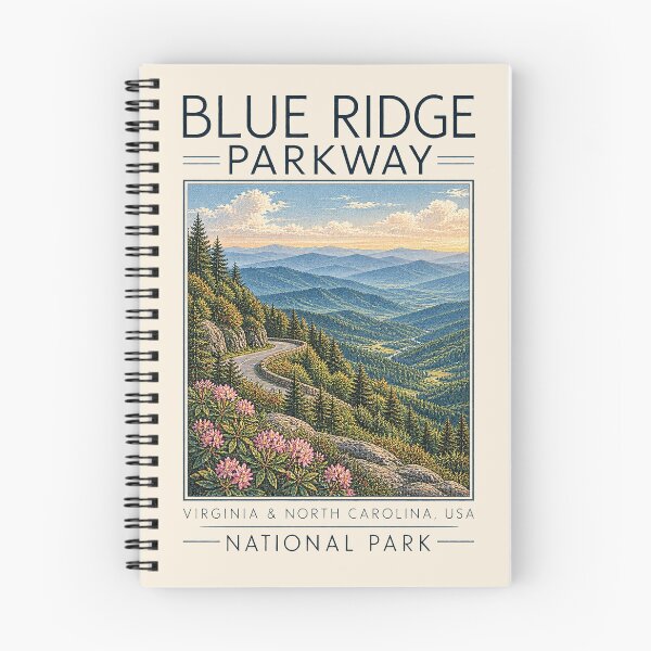 Item preview, Blue Ridge Parkway, Virginia & North Carolina, USA [Vintage Illustration] designed and sold by elektronen.