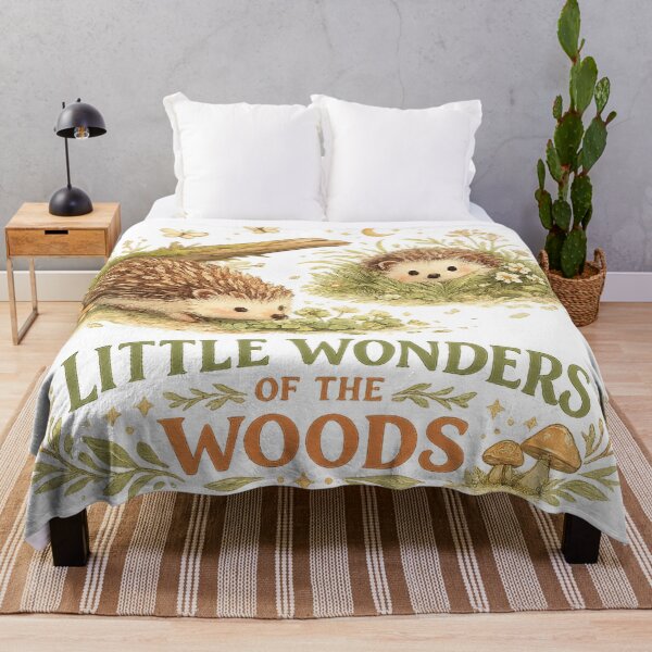 Item preview, Little Wonders of the Woods Cute Hedgehog Cottagecore Woodland Nature Art designed and sold by inkoutninja.