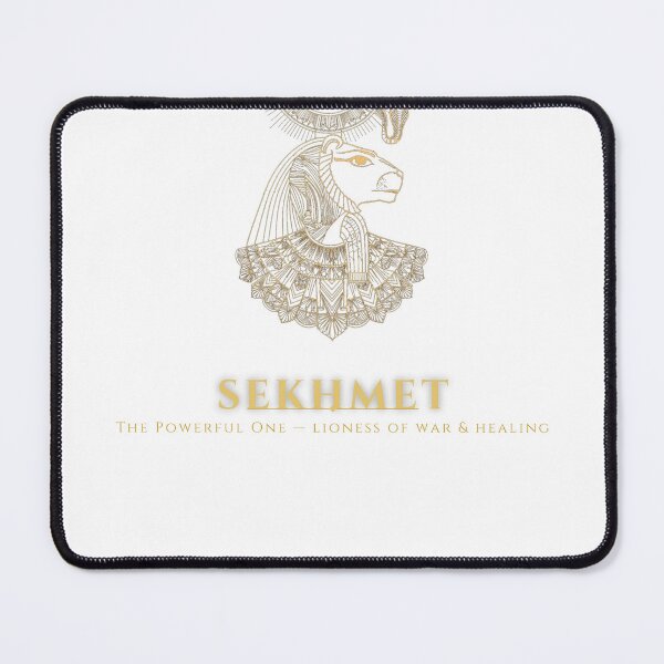 Item preview, Sekhmet Egyptian Lioness Goddess Gold Line Art designed and sold by HexAndHearth.