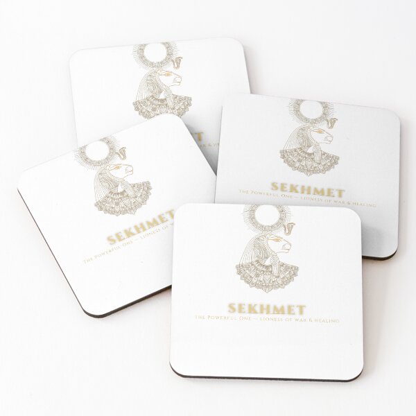 Item preview, Sekhmet Egyptian Lioness Goddess Gold Line Art designed and sold by HexAndHearth.