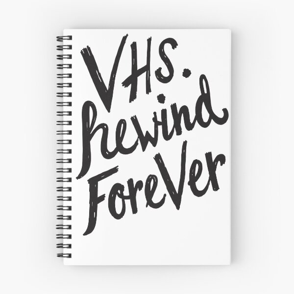 Item preview, VHS Rewind Forever - Bold Black Ink Hand Lettering designed and sold by Qubivibe.
