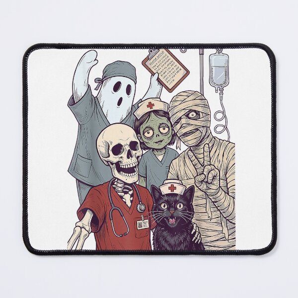 Item preview, Halloween Nurse Crew Skeleton Spooky Nursing Squad RN Scrubs T-Shirt designed and sold by shop-insider.
