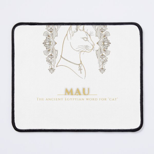 Item preview, Mau Ancient Egyptian Word for Cat Gold Line Art designed and sold by HexAndHearth.
