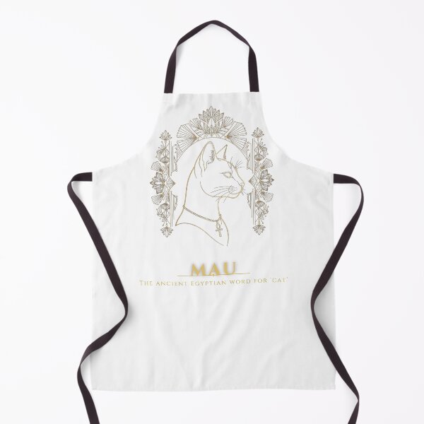 Item preview, Mau Ancient Egyptian Word for Cat Gold Line Art designed and sold by HexAndHearth.