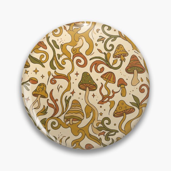 Item preview, Vintage Groovy Mushrooms Earthy Wavy Pattern designed and sold by tropicaltee.
