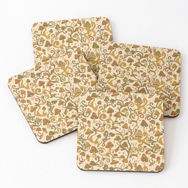 Item preview, Vintage Groovy Mushrooms Earthy Wavy Pattern designed and sold by tropicaltee.