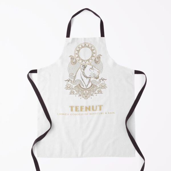 Item preview, Tefnut Egyptian Lioness Goddess of Rain Gold Line Art designed and sold by HexAndHearth.