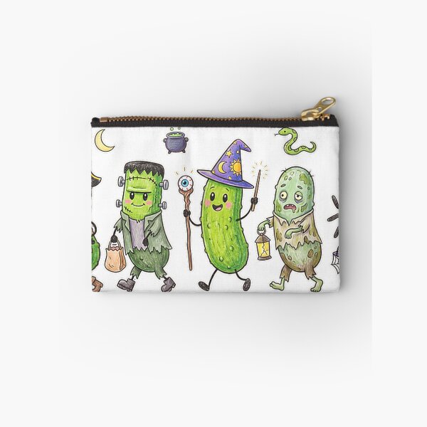 Item preview, Halloween Pickle Squad Witch Ghost Vampire Mummy Black Cat T-Shirt designed and sold by teluguredbubble.