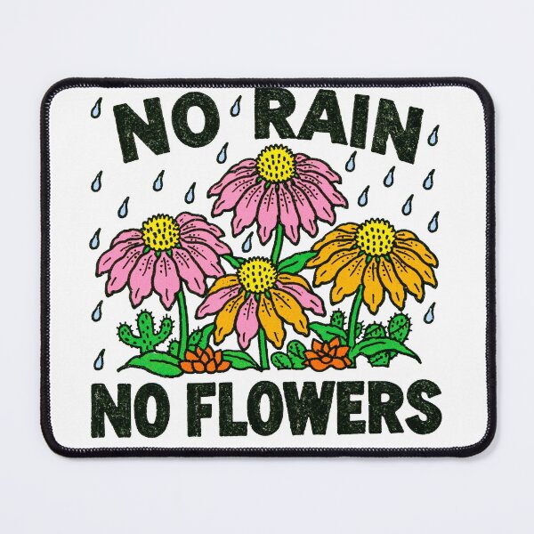 Item preview, No Rain No Flowers Retro Wildflower designed and sold by GrooveAndGlow.