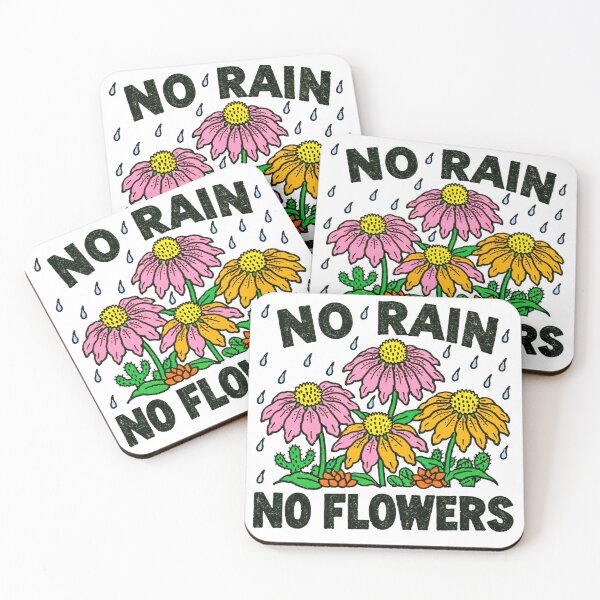 Item preview, No Rain No Flowers Retro Wildflower designed and sold by GrooveAndGlow.