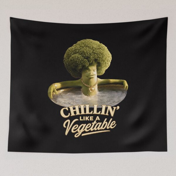 Item preview, Broccoli Afro Hot Tub Chill Vibes  designed and sold by hamid-lew-haven.
