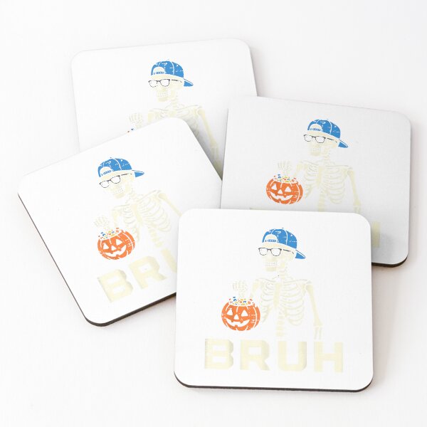 Item preview, Halloween Skeleton Trick Or Treat Bruh Costume Boys Kids T-Shirt designed and sold by PrintWaveMagic.