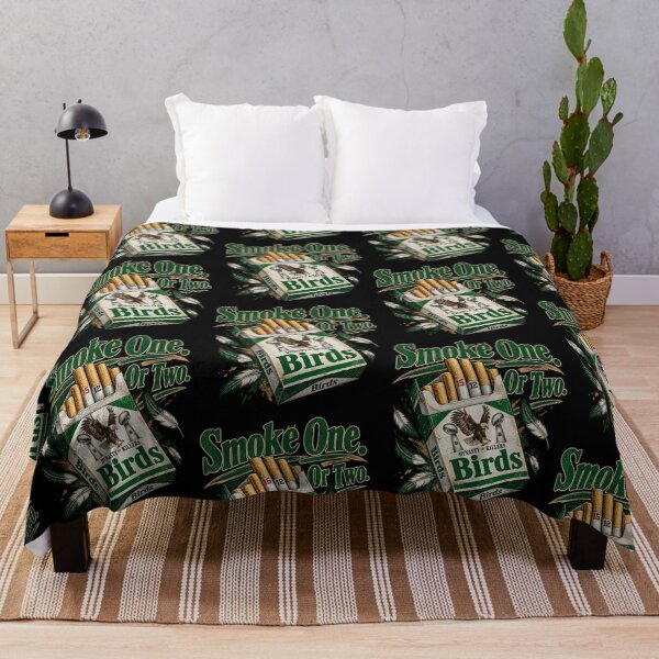 Item preview, Smoke One Or Two Green Retro Cigarette Pack Football Champion Birds Fan Art    designed and sold by lionSutuShop.