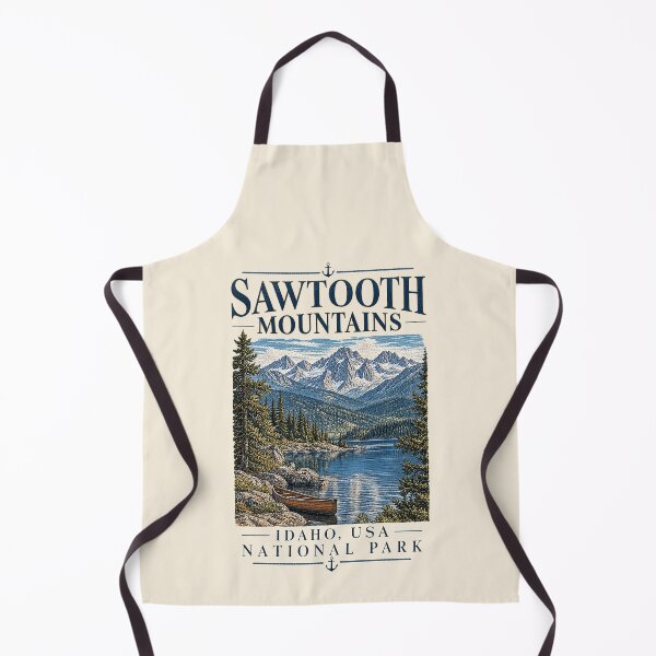 Item preview, Sawtooth Mountains, Idaho, USA [Vintage Illustration] designed and sold by elektronen.