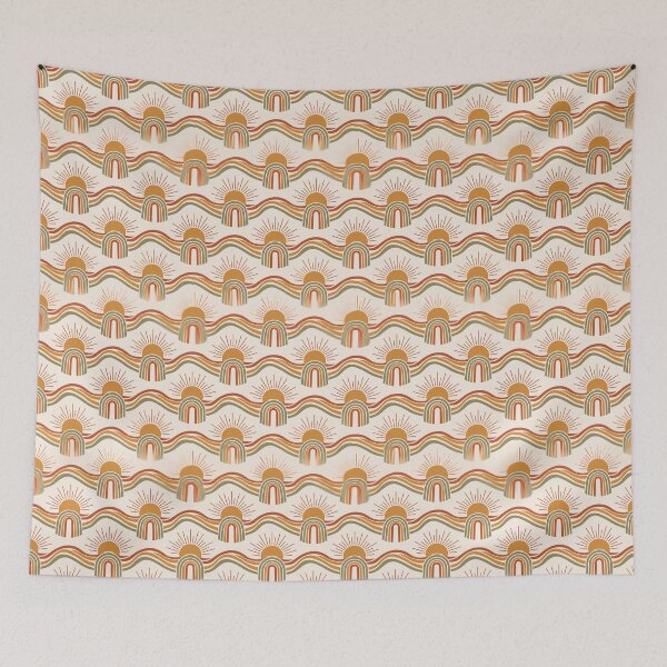 Item preview, Retro Canyon Sunburst and Wavy Stripes designed and sold by tropicaltee.