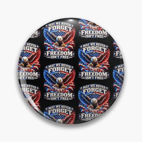 Item preview, May We Never Forget Freedom Isnt Free American Bald Eagle Flag Art designed and sold by ZaDonShop.