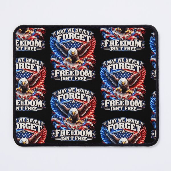 Item preview, May We Never Forget Freedom Isnt Free American Bald Eagle Flag Art designed and sold by ZaDonShop.