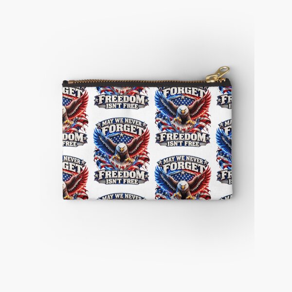 Item preview, May We Never Forget Freedom Isnt Free American Bald Eagle Flag Art designed and sold by ZaDonShop.