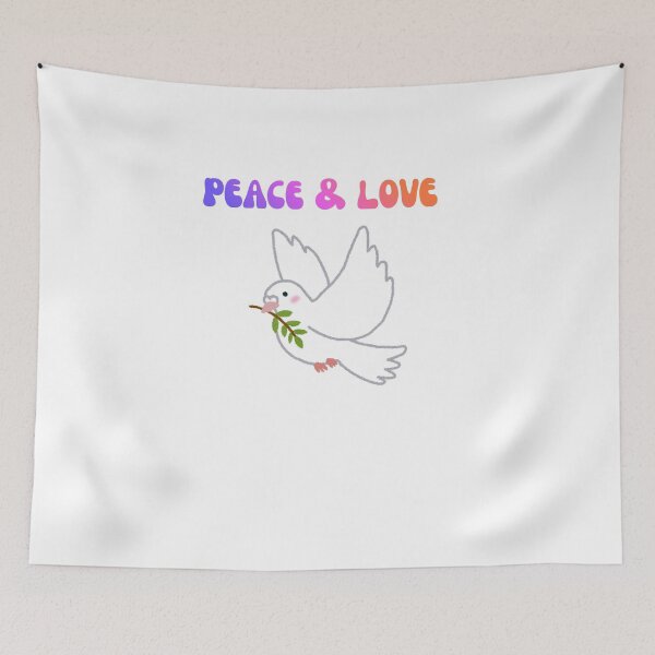 Item preview, peace and love vintage retro groovy 70s typography  designed and sold by stileepensieri.