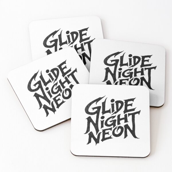 Item preview, GLIDE NIGHT NEON - Bold Black Ink Typography Design designed and sold by Qubivibe.