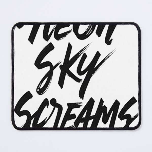 Item preview, Neon Sky Scream - Bold Black Ink Typography designed and sold by Qubivibe.