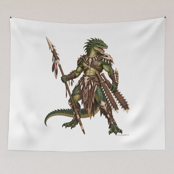 Item preview, Lizard warrior The Savage Scale Hunter designed and sold by BlingandGifts.