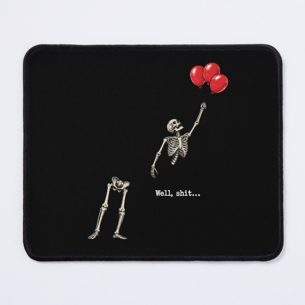 Item preview, Funny Halloween Well Shit Skeleton Flying with Red Balloons 2 designed and sold by catnolioo.