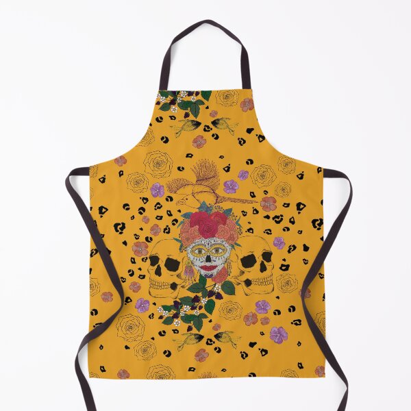 Item preview, Golden Marigold Skull Garden designed and sold by DancingMotifs.