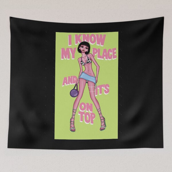 Item preview, y2k it girl poster - pink, cow print &amp; feminine wall art designed and sold by JolineFerg46.