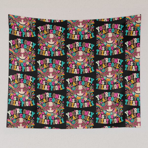 Item preview, Youre Only As Cool As You Treat People Retro Groovy Kindness Happy Face Art designed and sold by JapanAnimeSH2.