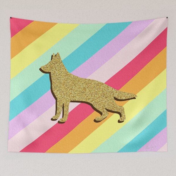 Item preview, German shepherd and stripes designed and sold by Ana Gorozpe.